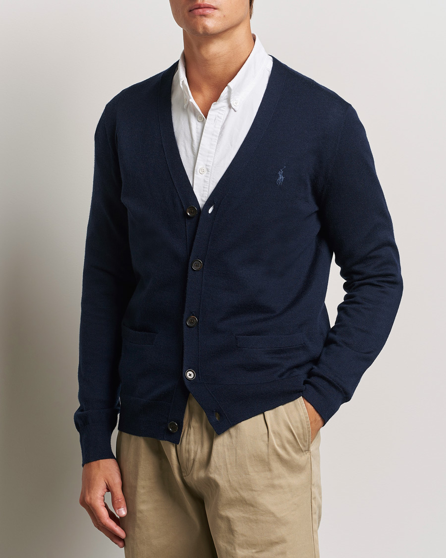 Heren |  | Polo Ralph Lauren | Merino Knitted Cardigan Hunter Navy