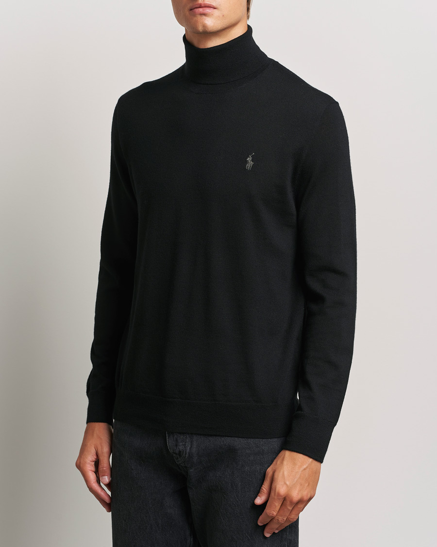 Heren |  | Polo Ralph Lauren | Merino Knitted Rollneck Polo Black