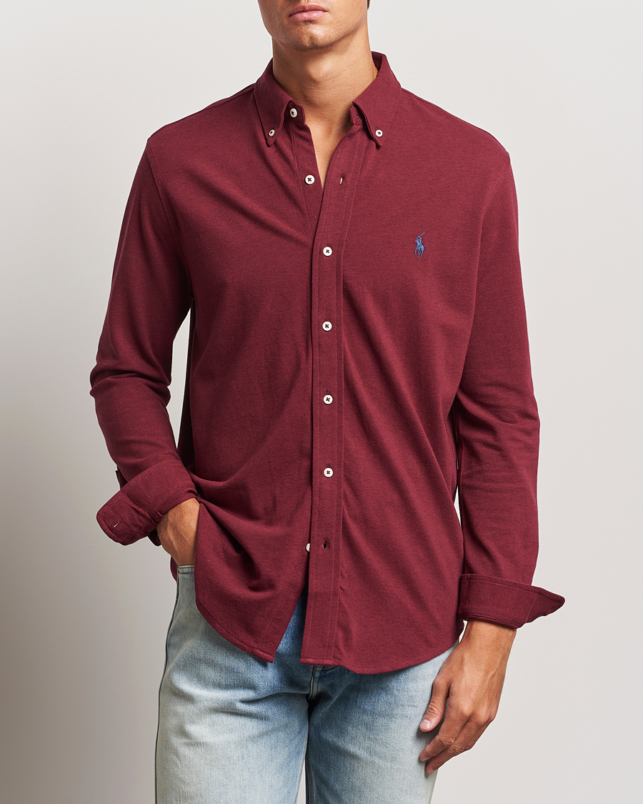 Heren |  | Polo Ralph Lauren | Featherweight Mesh Shirt Vintage Port Heather