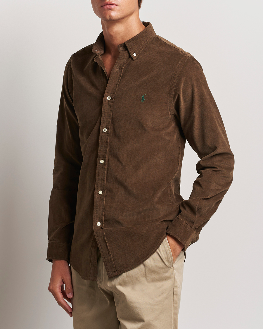 Heren |  | Polo Ralph Lauren | Slim Fit Corduroy Shirt Chocolate Mousse