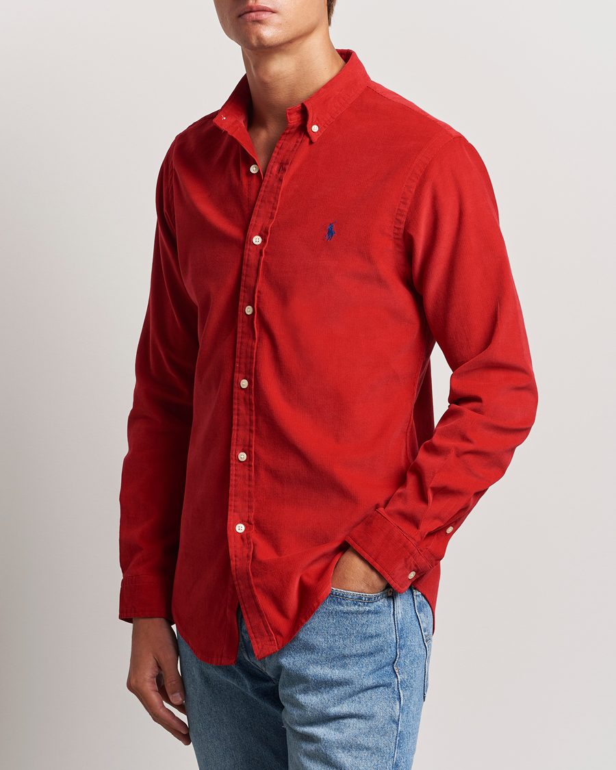 Heren |  | Polo Ralph Lauren | Slim Fit Corduroy Shirt Martin Red