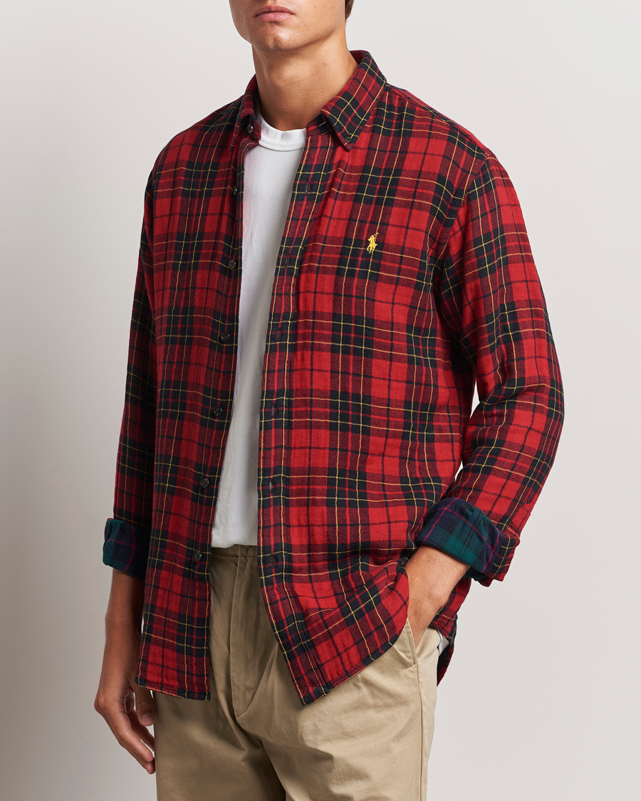 Heren |  | Polo Ralph Lauren | Custom Fit Double Faced Checked Shirt Red/Black