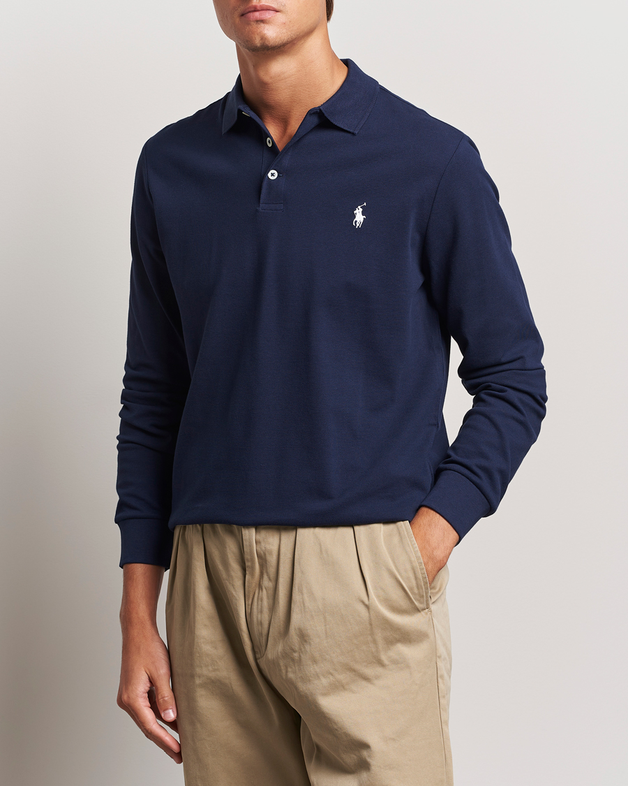 Heren |  | Polo Ralph Lauren | Custom Slim Fit Long Sleeve Polo Refined Navy