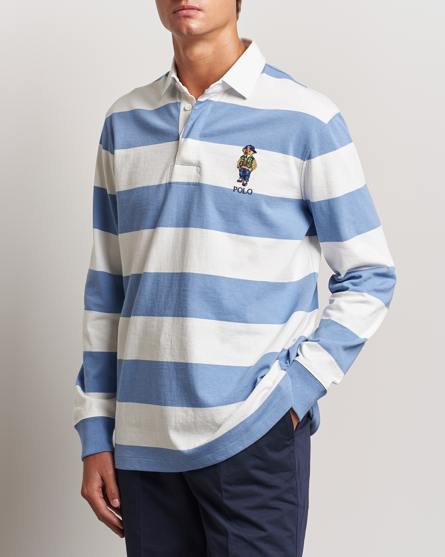 Heren |  | Polo Ralph Lauren | Striped Rugby Varsity Bear Campus  Blue/White