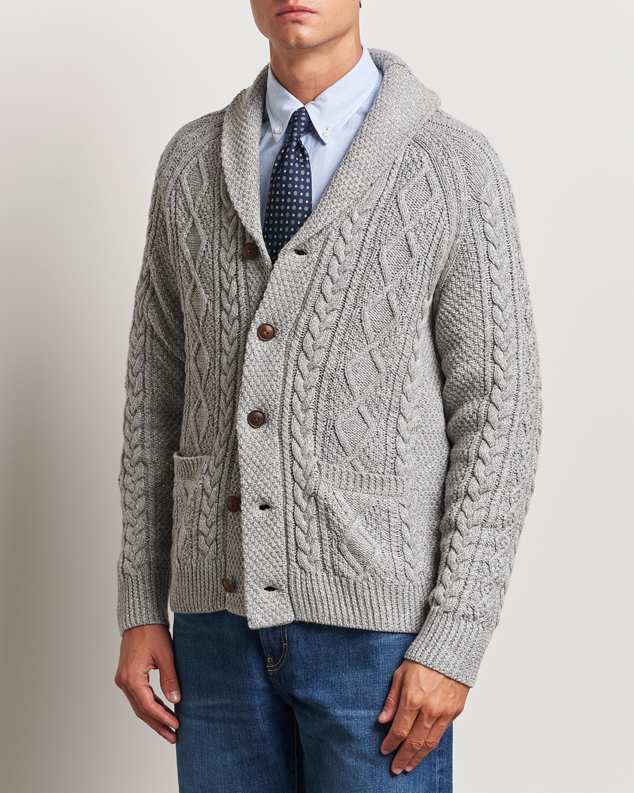 Heren |  | Polo Ralph Lauren | Cotton Shawl Cardigan Grey Combo