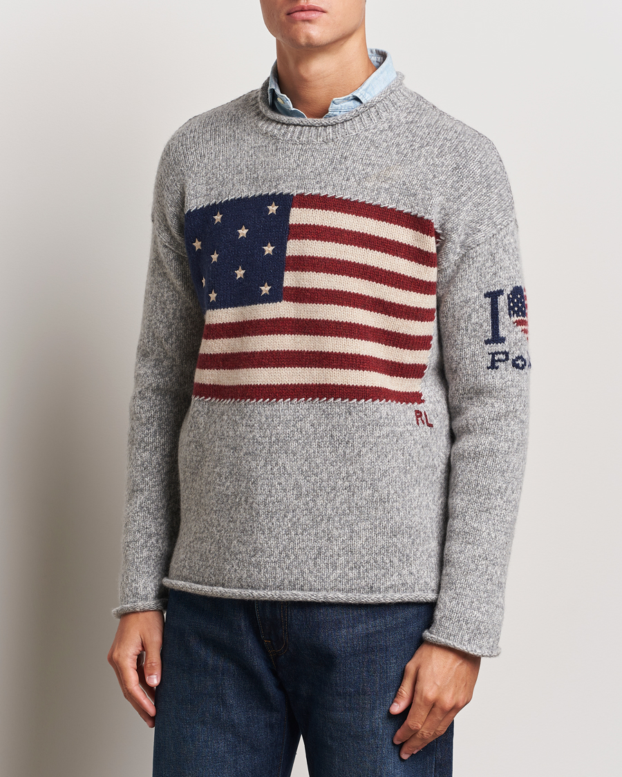 Heren |  | Polo Ralph Lauren | Wool Flag Sweater Grey Combo