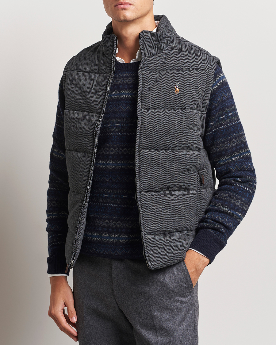 Heren |  | Polo Ralph Lauren | Quilted Vest Stadium Grey Heather Herringbone