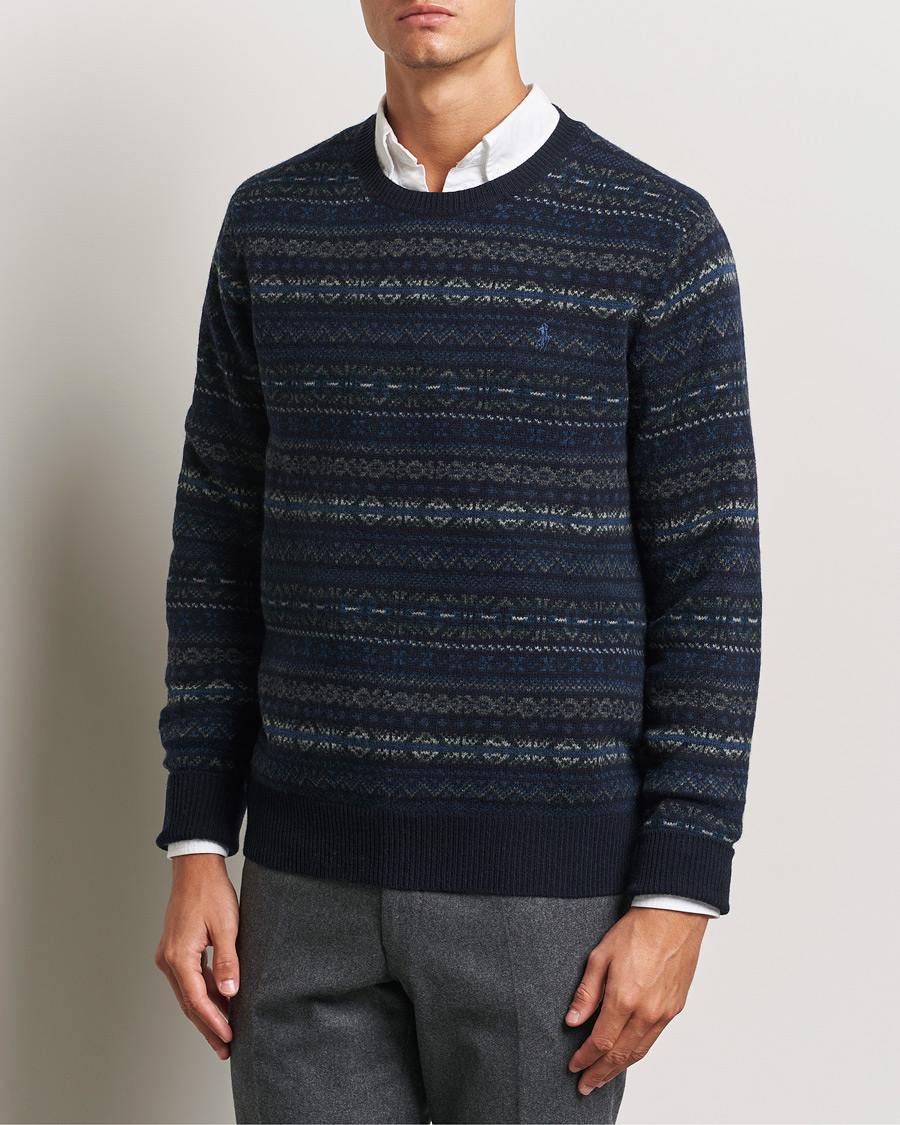 Heren |  | Polo Ralph Lauren | Wool Fairisle Sweater Navy Combo