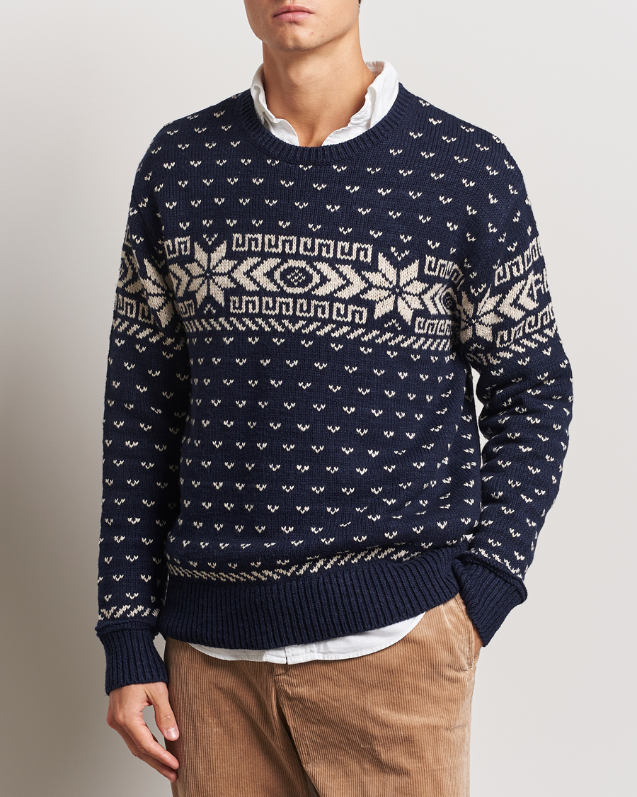 Heren |  | Polo Ralph Lauren | Cotton/Cashmere Crew Neck Navy Combo