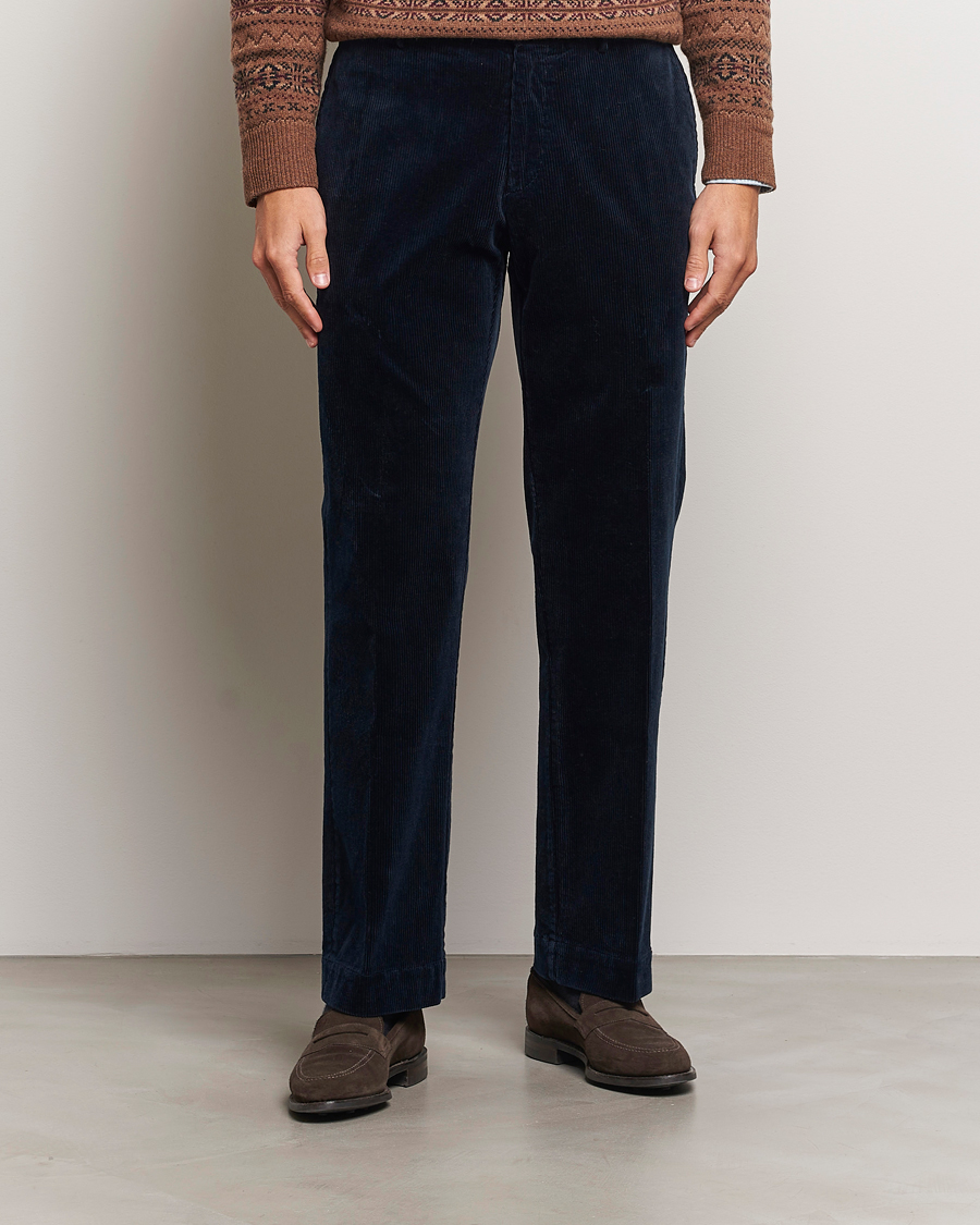 Heren |  | Polo Ralph Lauren | Corduroy Pleated Trousers Aviator Navy