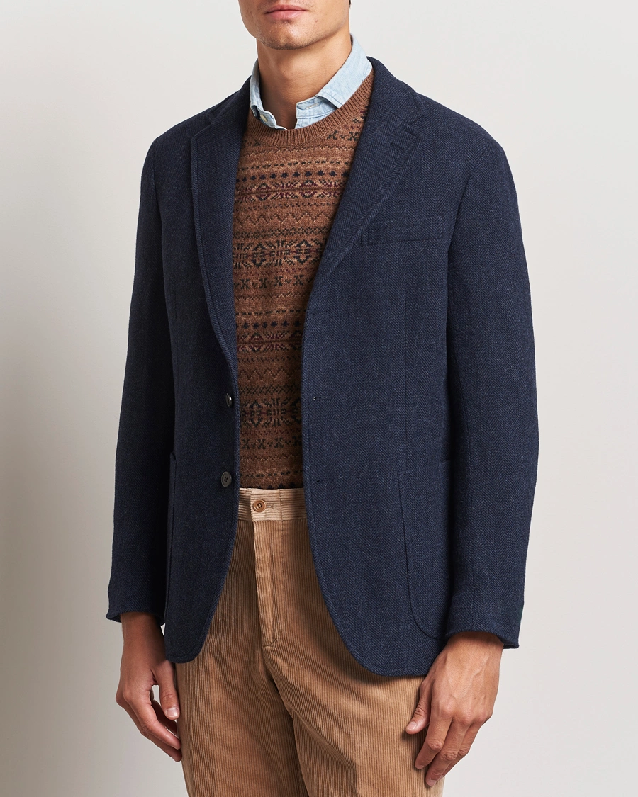 Heren |  | Polo Ralph Lauren | Broken Herringbone Sportcoat Navy Multi