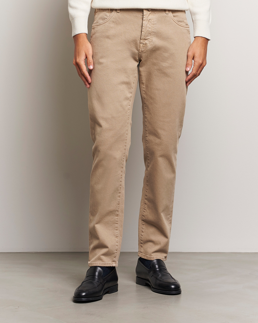 Heren |  | Incotex | 5-Pocket Bull Denim Pants Beige