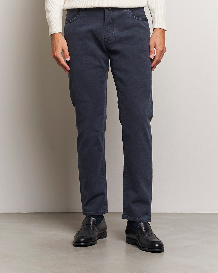 Heren |  | Incotex | 5-Pocket Bull Denim Pants Navy