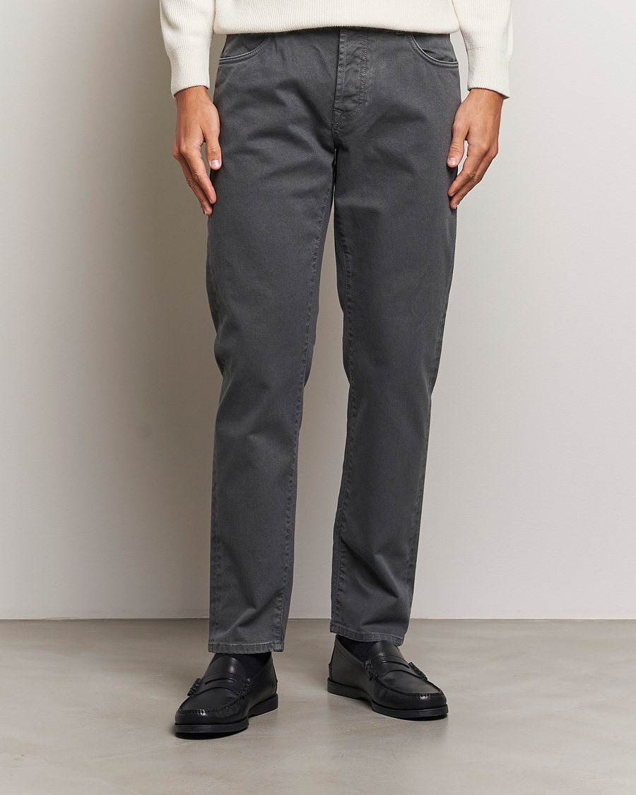 Heren |  | Incotex | 5-Pocket Bull Denim Pants Dark Grey