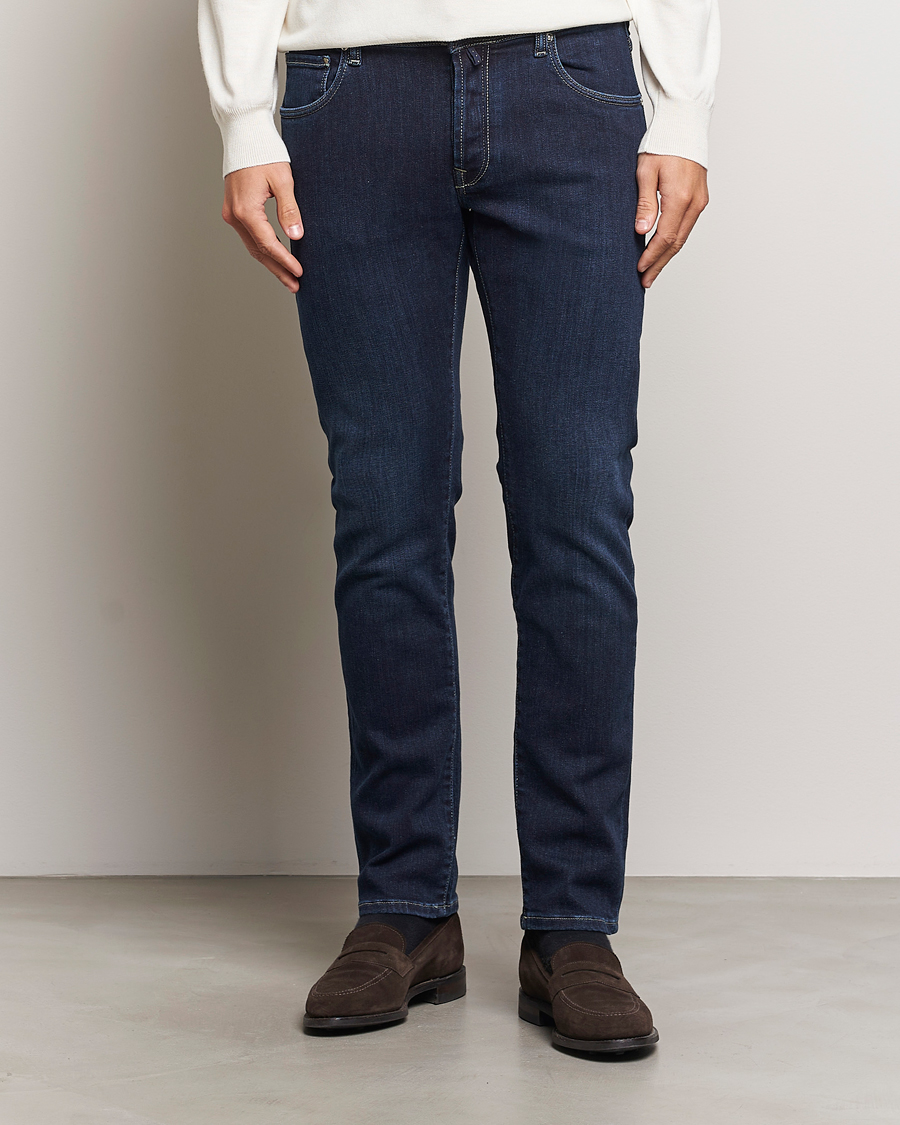 Heren |  | Incotex | 5-Pocket Stretch Denim Dark Blue