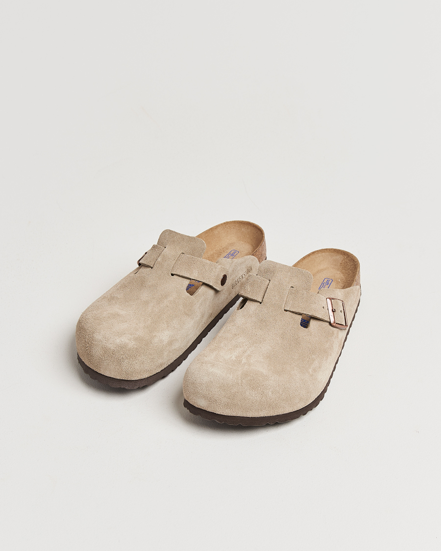 Heren |  | BIRKENSTOCK | Boston Soft Footbed Taupe Suede