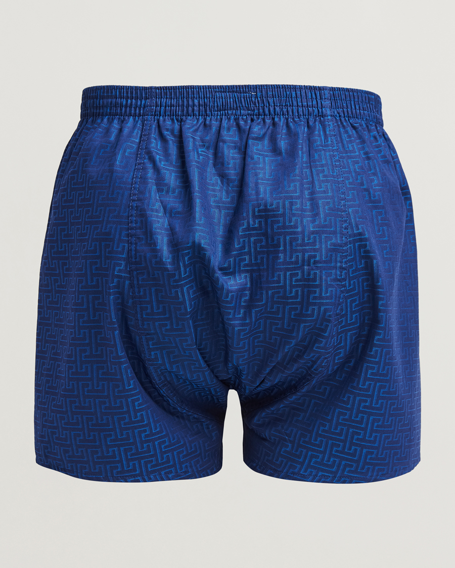 Heren |  | Derek Rose | Classic Fit Woven Cotton Boxer Shorts Navy