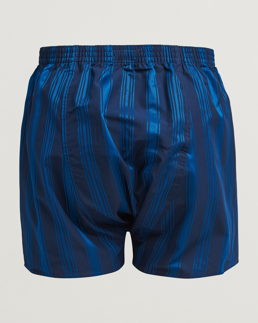 Heren |  | Derek Rose | Classic Fit Woven Cotton Boxer Shorts Navy