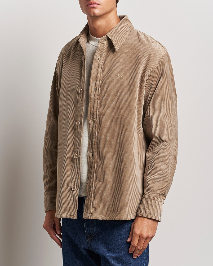 Heren |  | A.P.C. | Bobby Corduroy Overshirt Beige