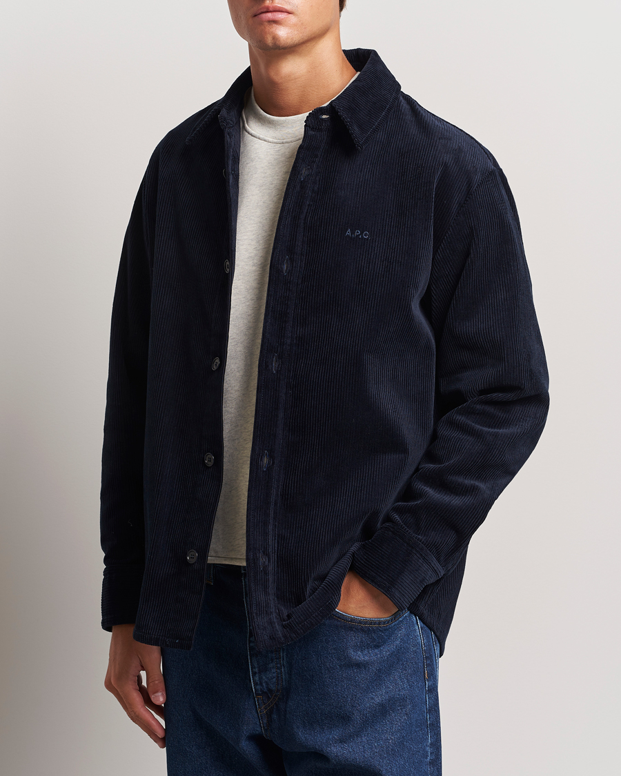 Heren | Shirt jassen | A.P.C. | Bobby Corduroy Overshirt Dark Navy