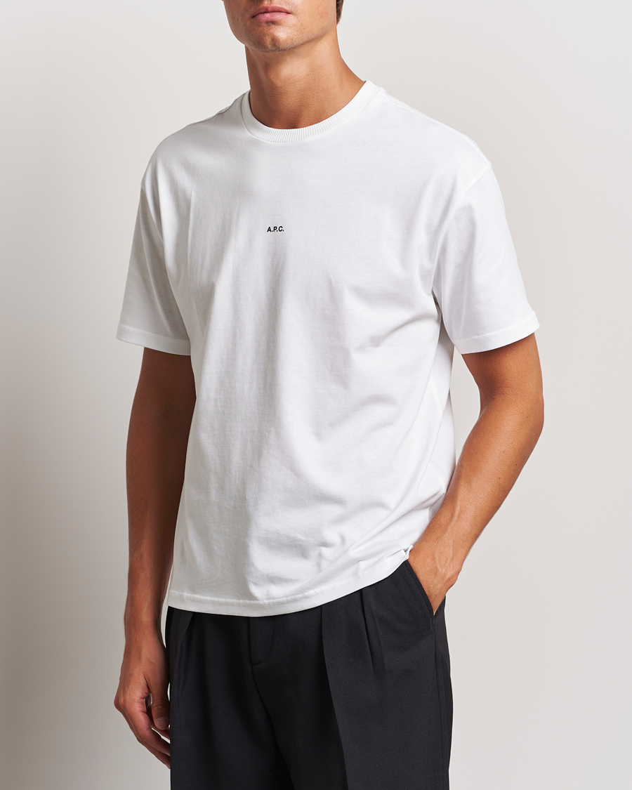 Heren | A.P.C. | A.P.C. | Boxy Micro Center Logo T-Shirt White