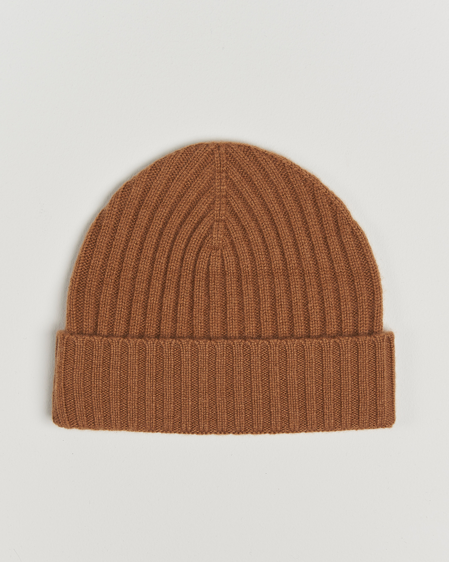 Heren |  | Amanda Christensen | Rib Knitted Cashmere Cap Nougat