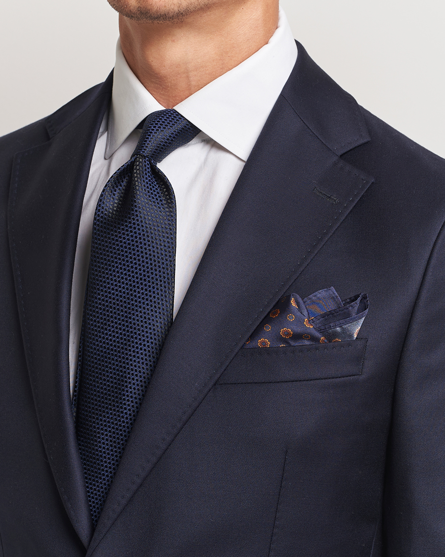 Heren | Smart casual | Amanda Christensen | Box Set Silk 8 cm Tie And Pocket Square Navy