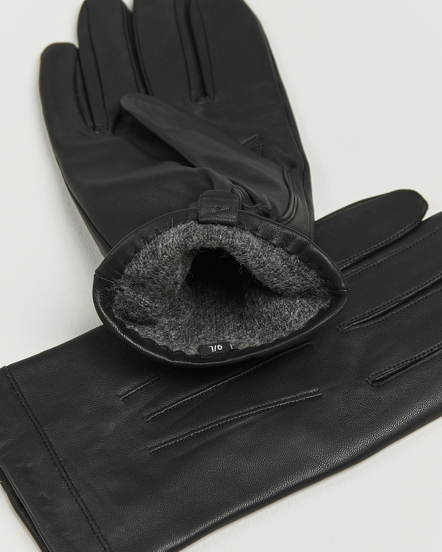 Heren |  | Amanda Christensen | Lined Leather Gloves Black