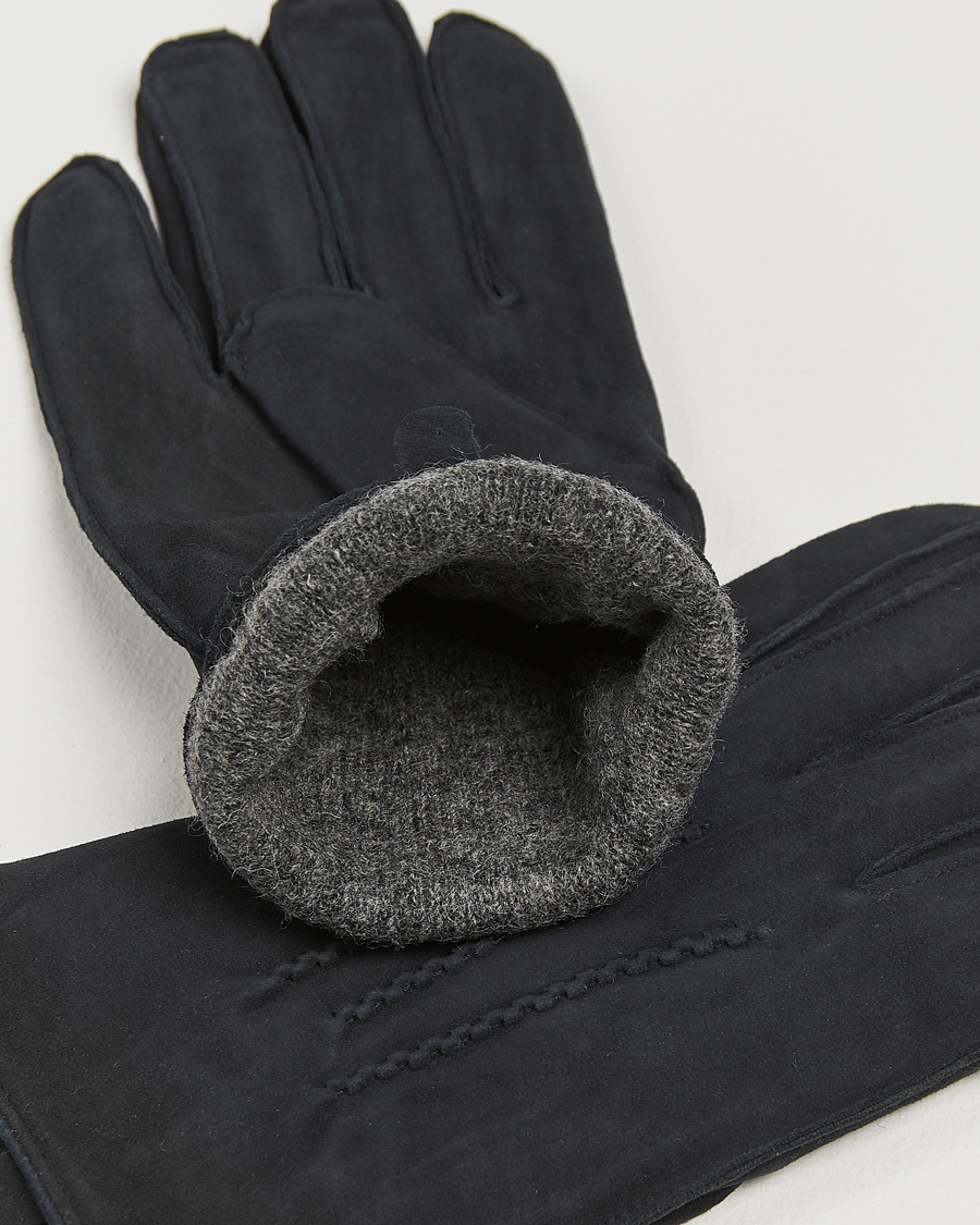 Heren | Handschoenen | Amanda Christensen | Lined Suede Gloves Black