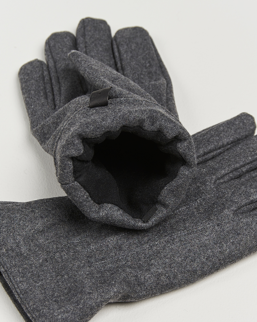 Heren |  | Amanda Christensen | Lined Wool Gloves Grey Melange