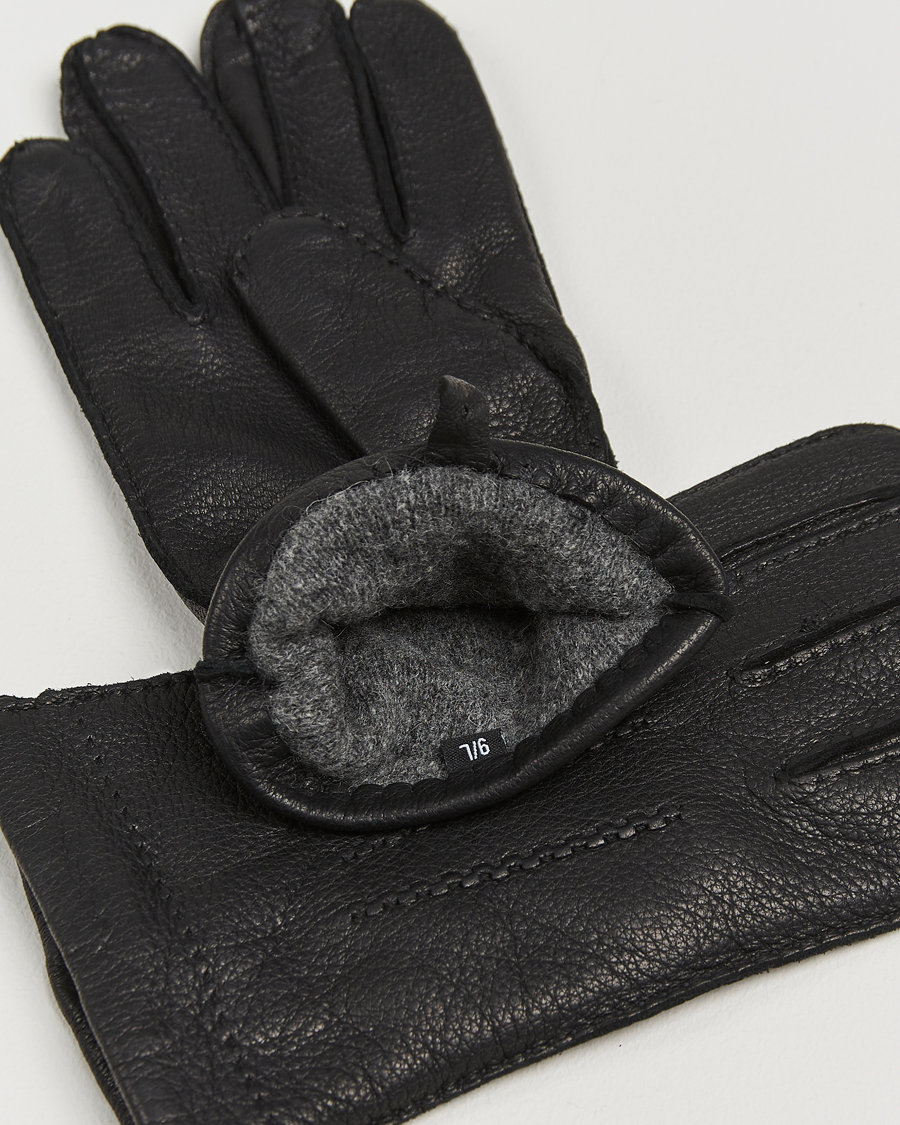 Heren | Handschoenen | Amanda Christensen | Lined Deerskin Gloves Black