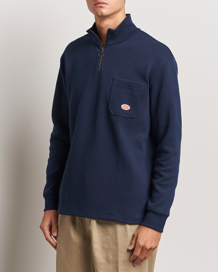 Heren |  | Armor-lux | Camionneur Half Zip Sweater Rich Navy