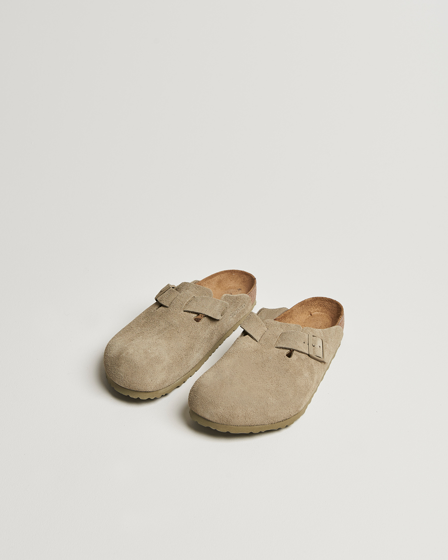 Heren | Schoenen | BIRKENSTOCK | Boston Classic Footbed Faded Khaki Suede