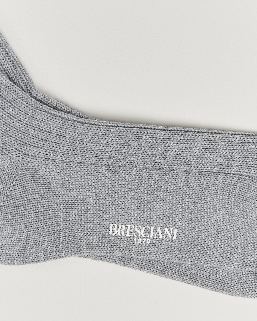 Heren |  | Bresciani | Heavy Wool Socks Light Grey