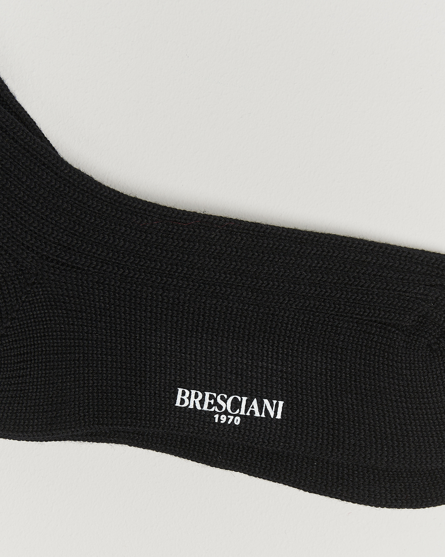 Heren |  | Bresciani | Heavy Wool Socks Black