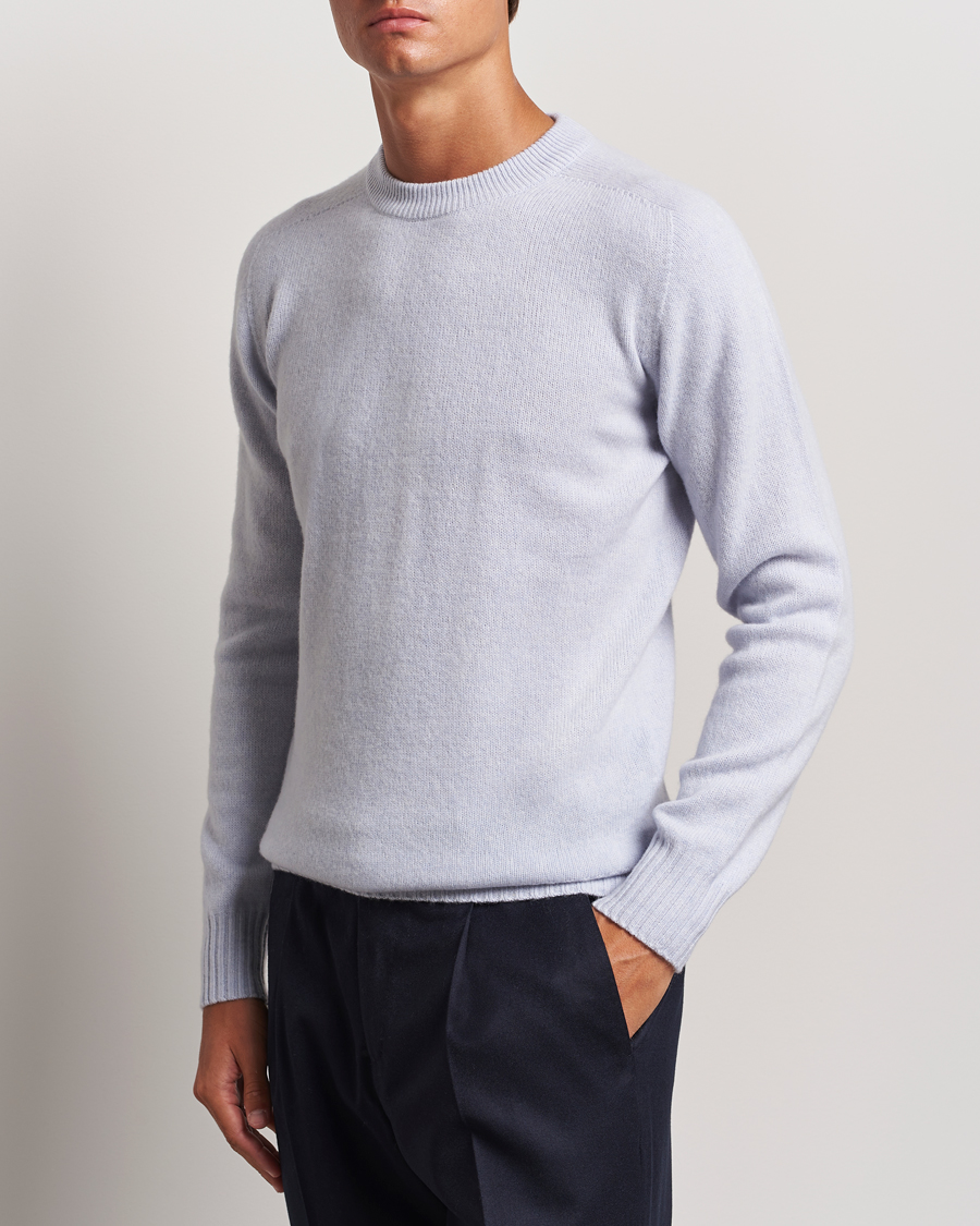 Heren | Truien | Altea | Wool/Cashmere Crew Neck Pullover Light Blue