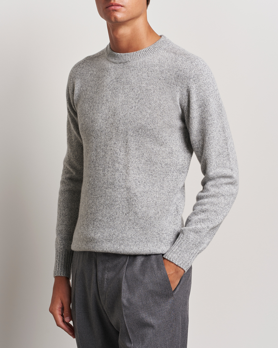 Heren | Truien | Altea | Wool/Cashmere Crew Neck Pullover Grey Melange