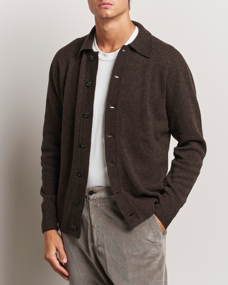 Heren |  | Altea | Shetland Collared Cardigan Brown