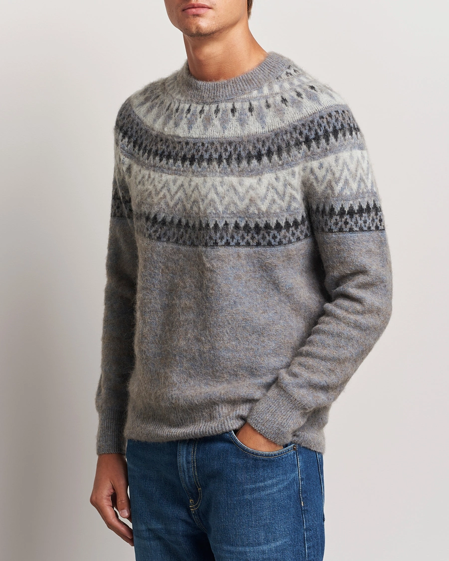 Heren |  | Altea | Wool/Cashmere Norwegian Sweater Grey