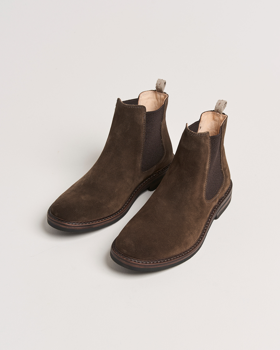 Heren |  | Astorflex | Bitflex Dainite Chelsea Boot Dark Brown Suede