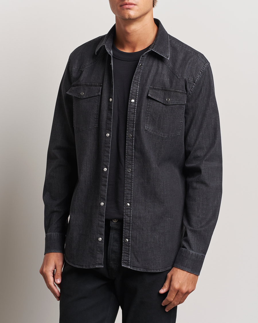 Heren |  | Dondup | Slim Fit Denim Shirt Washed Black