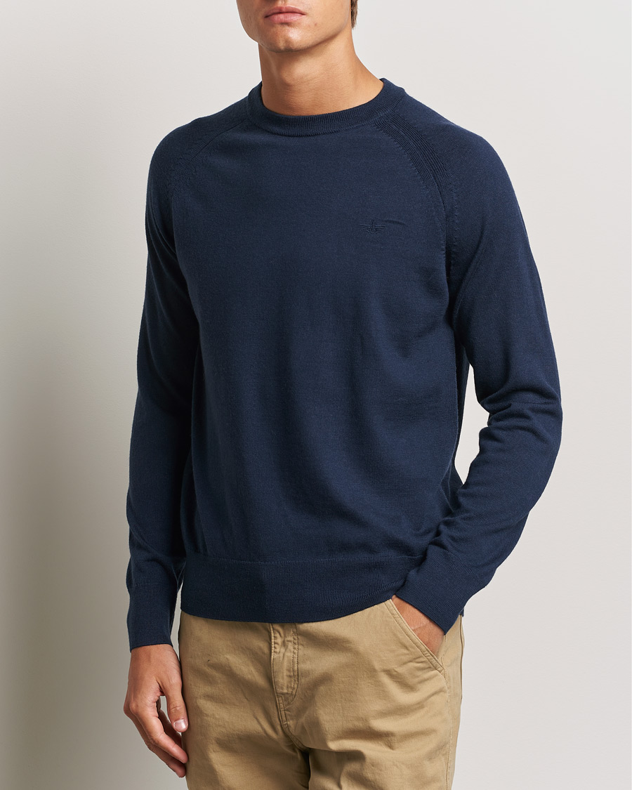 Heren |  | Dockers | Washable Merino Crewneck Navy Blazer