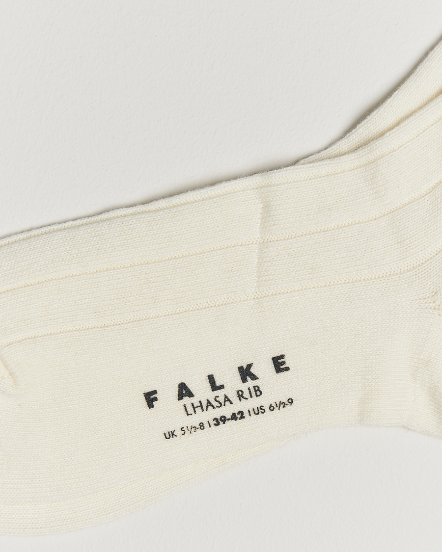 Heren |  | Falke | Lhasa Cashmere Socks Off White