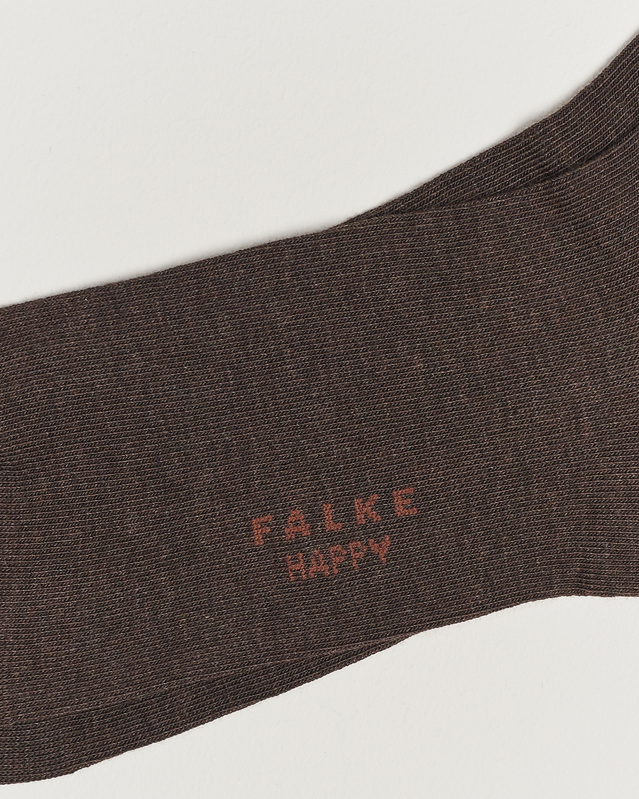 Heren |  | Falke | Happy 2-Pack Cotton Socks Dark Brown