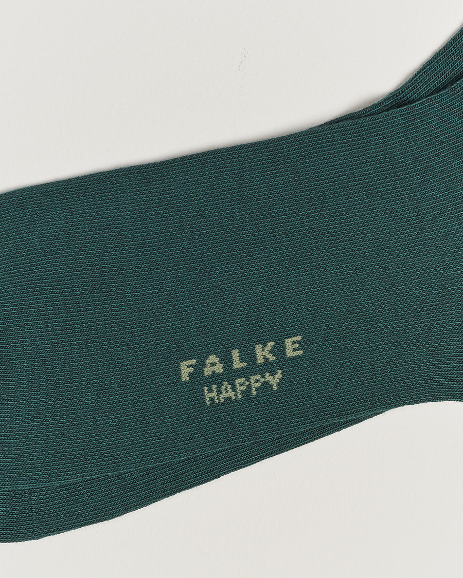 Heren |  | Falke | Happy 2-Pack Cotton Socks Hunter Green