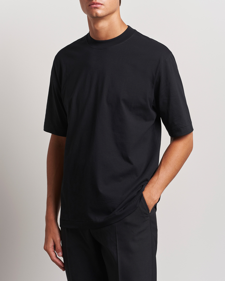 Heren |  | Filippa K | Mock Neck T-Shirt Black