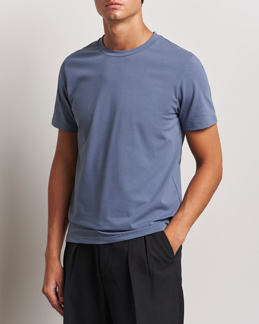 Heren |  | Filippa K | Soft Lycra T-Shirt Grey Blue