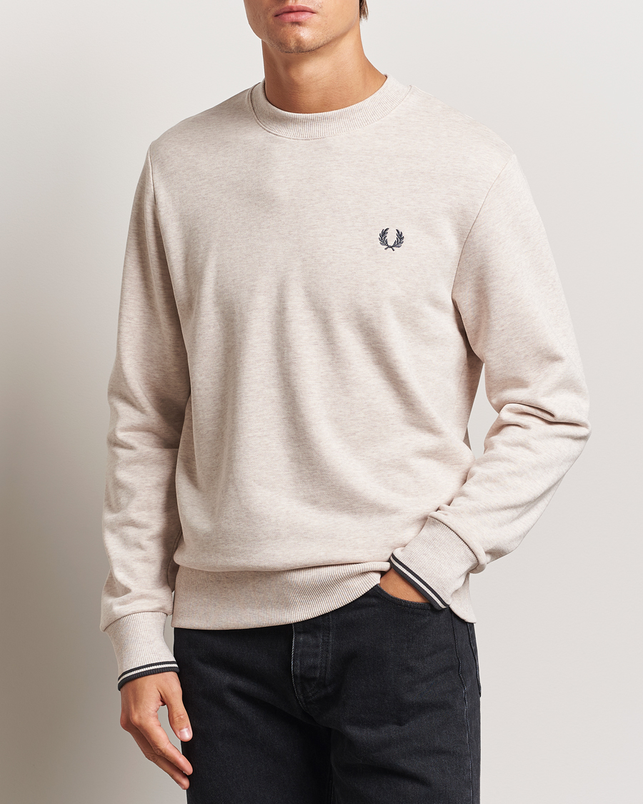 Heren |  | Fred Perry | Crew Neck Sweatshirt Oatmeal Melange