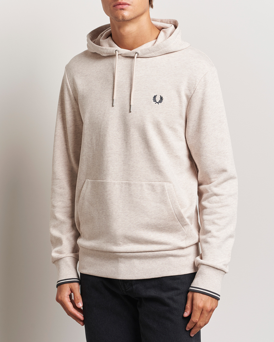 Heren |  | Fred Perry | Tipped Hoodie Oatmeal Melange