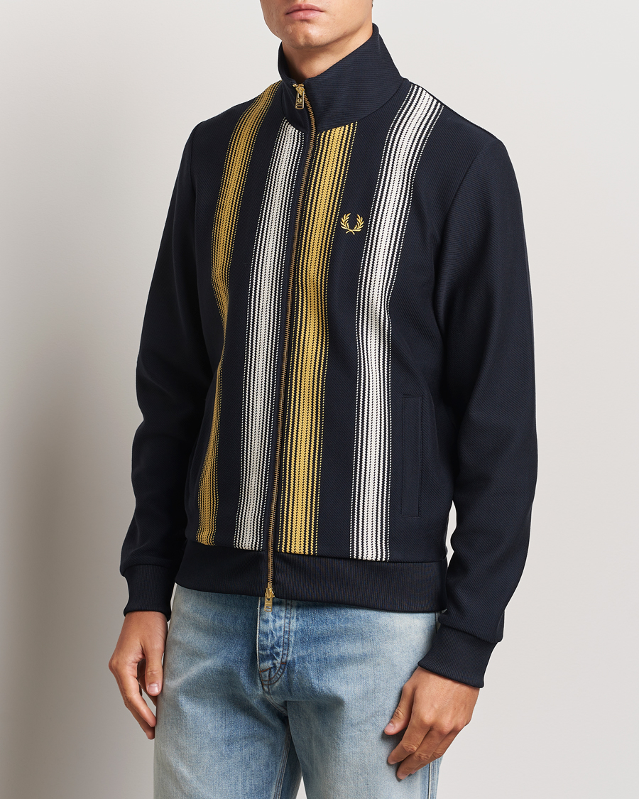 Heren |  | Fred Perry | Ombre Striped Track Jacket Navy